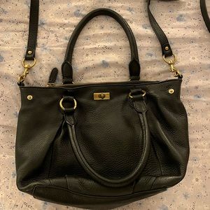 JCrew leather black satchel